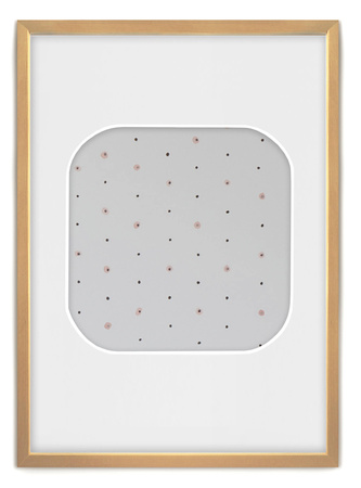 Ramka na zdjęcia LITERKA "O" 21x30 cm jasne drewno z białym passe partout