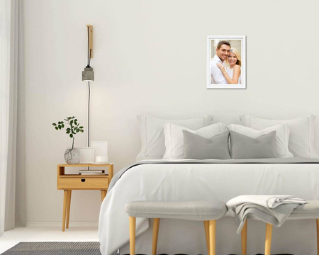 Pakiet 5 szt. białych ramek drewnianych na zdjęcia HIT 01 30x40 cm