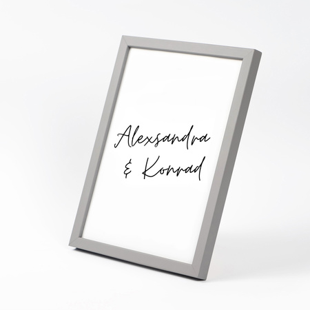 Pakiet 5 szt. szarych ramek drewnianych na zdjęcia PINIA 05 15x21 cm