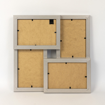 Multirama MULTI HEN ramka na zdjęcia. Srebrna multirama na cztery zdjęcia