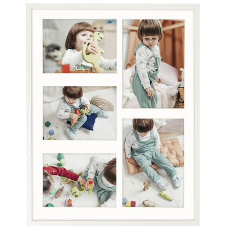 Foto Galeria 40x50 cm biała Ramka na 5 zdjęć 13x18 cm 15x21 cm z Passe Partout