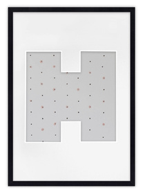 Ramka na zdjęcia LITERKA "H" 21x30 cm czarna z białym passe partout