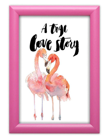 Różowa ramka drewniana na zdjęcia EKO 6 13x18 cm