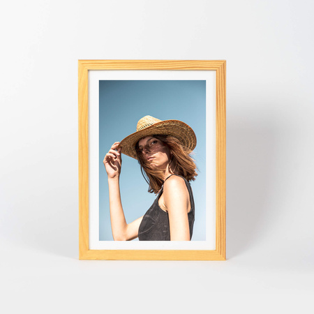 Pakiet 5 szt. naturalnych ramek drewnianych na zdjęcia PINIA 0 15x21 cm