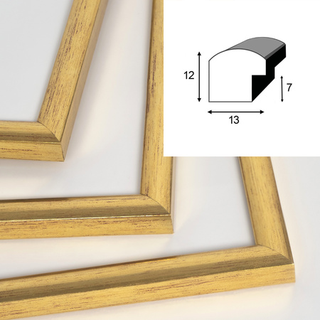 Pakiet 5 szt. złotych ramek na zdjęcia HIT 1Z 30x40 cm