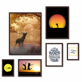 Zestaw brązowych ramek galeria Pinia 4 GF0010