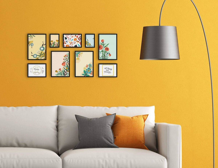 Zestaw czarnych ramek galeria Pinia 2 GF0004