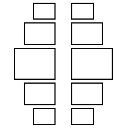 Zestaw ramek PINIA 1 GF0040 - galeria ramek na 10 zdjęć