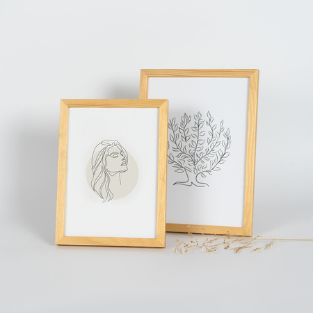 Naturalna ramka drewniana na zdjęcia PINIA 0 15x21 cm