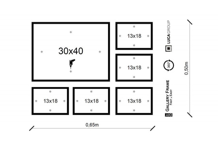 Zestaw naturalnych ramek galeria Pinia 0 GF0002