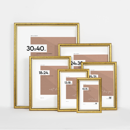 Ramka drewniana złota na zdjęcia DRI CL Z 30x40 cm