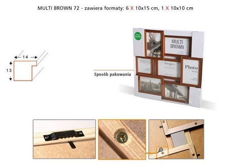 Multirama MULTI BROWN 61 ramka na zdjęcia
