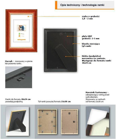 Ramka drewniana na zdjęcia DRI S 3 18x24 cm