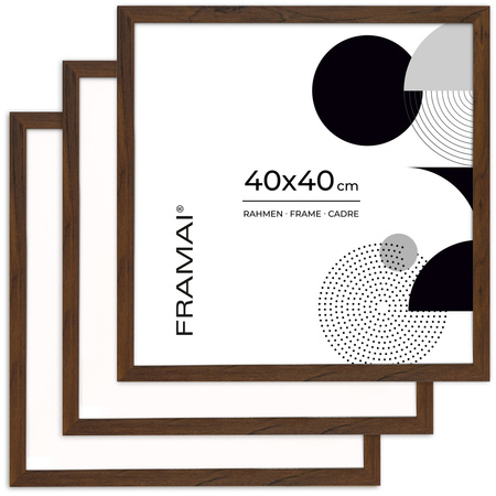 Brązowa ramka na zdjęcia HEN 4 40x40 cm