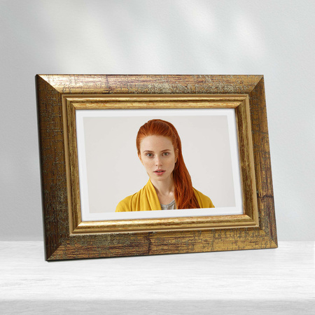 Ramka drewniana złota DRZ C Z1 10x15 cm