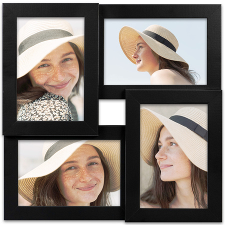 Multirama MULTI HEN 2 ramka na zdjęcia. Czarna multirama na cztery zdjęcia