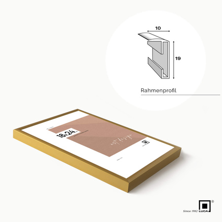 Pakiet 5 szt. złotych ramek aluminowych na zdjęcia ROYALL 21x30 cm