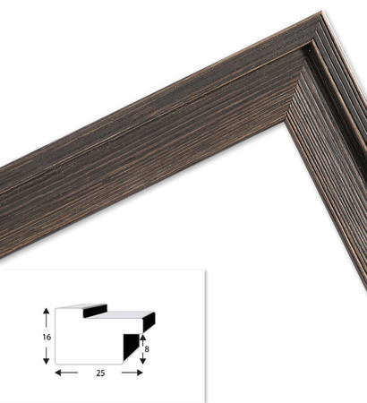 Ramka drewniana na zdjęcia DRL M 02S 21x30 cm