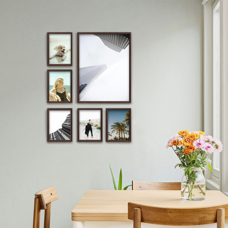 Zestaw brązowych ramek galeria PRESTO 44 GF0002