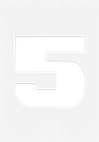 Passe Partout okienko w kształcie CYFERKI "5"