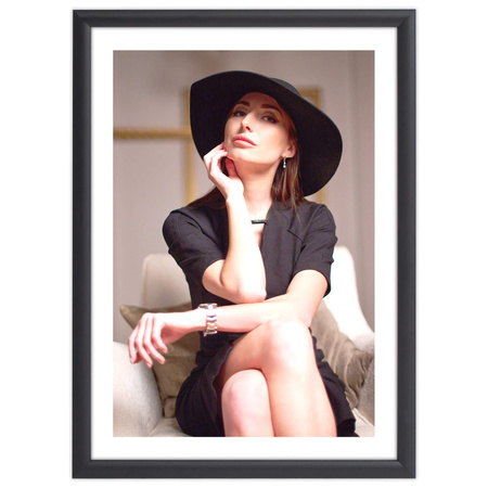 Czarna ramka drewniana na zdjęcia EKO 2 24x30 cm