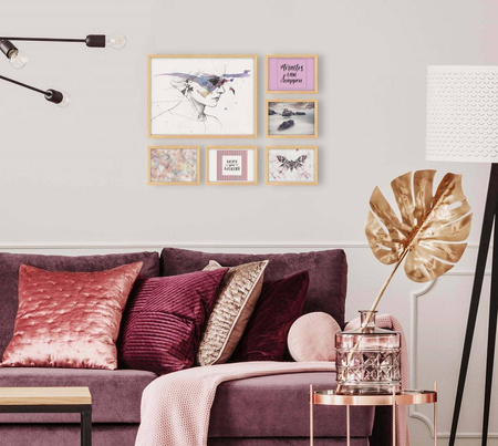 Zestaw naturalnych ramek galeria Pinia 0 GF0002