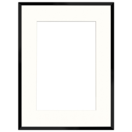 Czarna ramka na zdjęcia HEN PASS 2 60x80 cm z passe partout 60x80 (40x60)