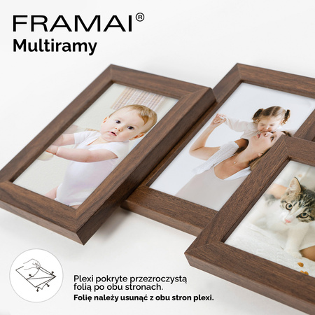 Multirama MULTI HEN 4 ramka na zdjęcia na 9 zdjęć - brązowa