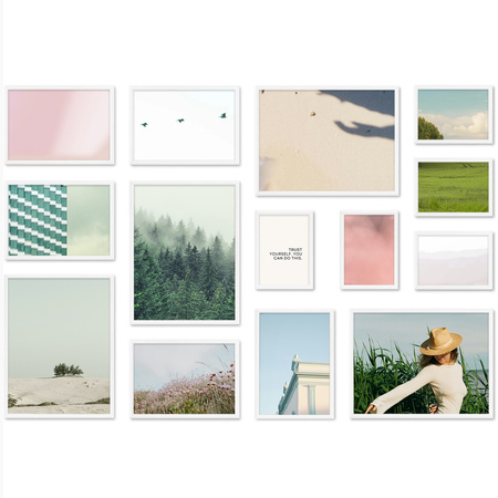 Zestaw białych ramek galeria HIT 01 GF0001