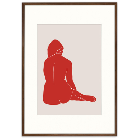 Brązowa ramka na zdjęcia HEN PASS 4 70X100 cm z passe partout (50x70 cm)