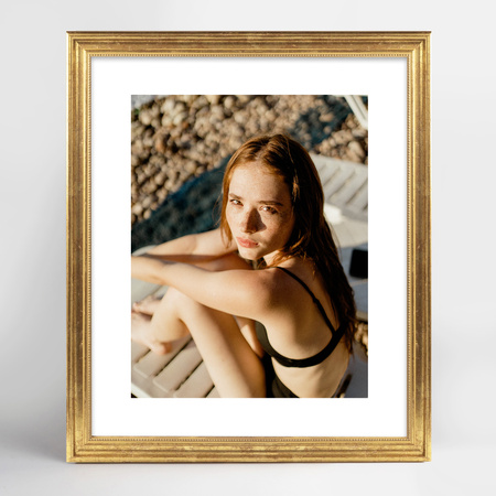 Ramka drewniana złota na zdjęcia DRZG M Z 50x60 cm