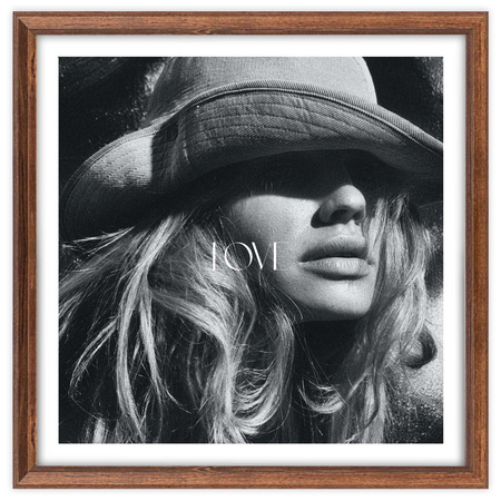 Brązowa ramka drewniana DRWA 4 20x20 cm