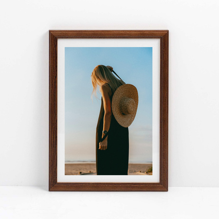 Pakiet 5 szt. brązowych ramek drewnianych na zdjęcia DRWA 4 15x21 cm