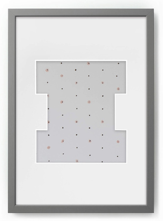 Ramka na zdjęcia LITERKA "I" 21x30 cm szara z białym z passe partout