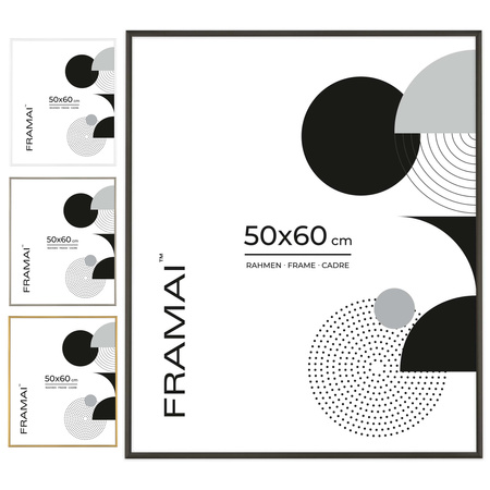 Czarna ramka aluminiowa QAL 50x60 cm