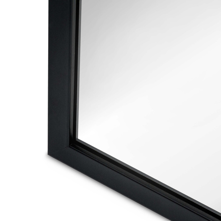 Lustro w ramie drewnianej czarny mat wiszące LUCA LU-878