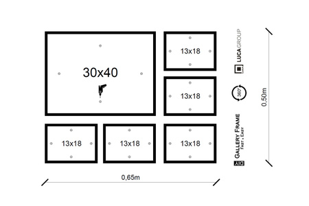 Zestaw białych ramek galeria HIT 01 GF0002