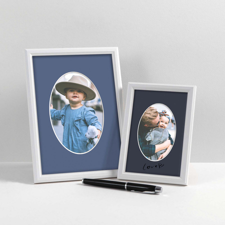 Passe partout 10x15 (6x9) OWAL GRANATOWE NAVY