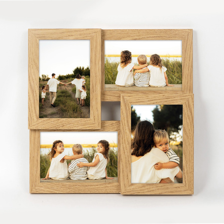 Multirama MULTI HEN 0 ramka na zdjęcia. Dębowa multirama na cztery zdjęcia
