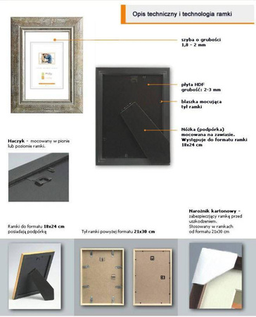 Ramka drewniana na zdjęcia DRZ C S1 40x50 cm