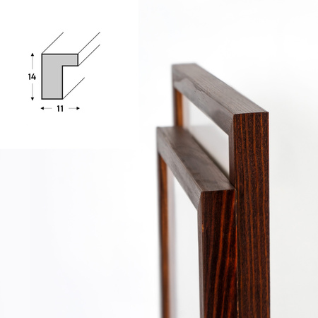 Brązowa ramka drewniana PINIA 3 30x40 cm