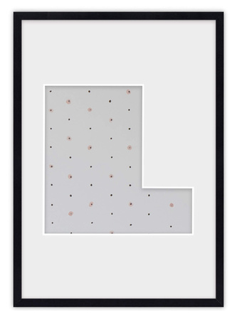 Ramka na zdjęcia LITERKA "L" 21x30 cm czarna z białym passe partout
