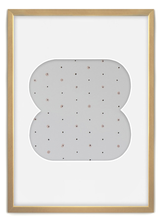 Ramka na zdjęcia CYFERKA "8" 21x30 cm naturalne drewno z białym passe partout