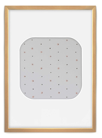 Ramka na zdjęcia CYFERKA "0" 21x30 cm naturalne drewno z białym passe partout