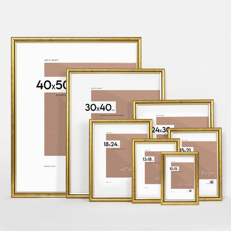 Ramka drewniana złota na zdjęcia DRI CL Z 40x50 cm