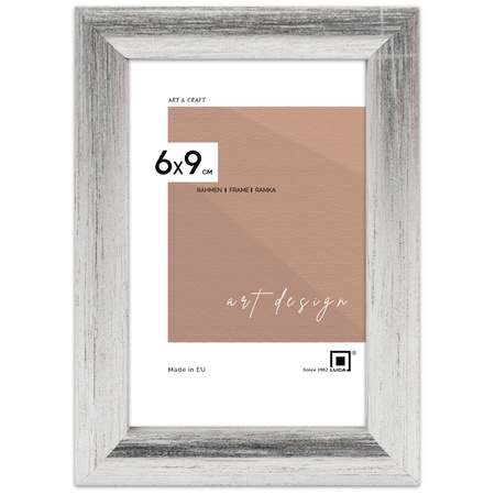Srebrna ramka drewniana na zdjęcia EKO S2 6x9 cm