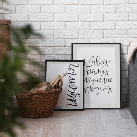 Czarna ramka aluminiowa QAL 50x60 cm