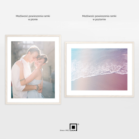 Pakiet 3 szt. beżowo-białych ramek na zdjęcia FDM M5 40x50 cm