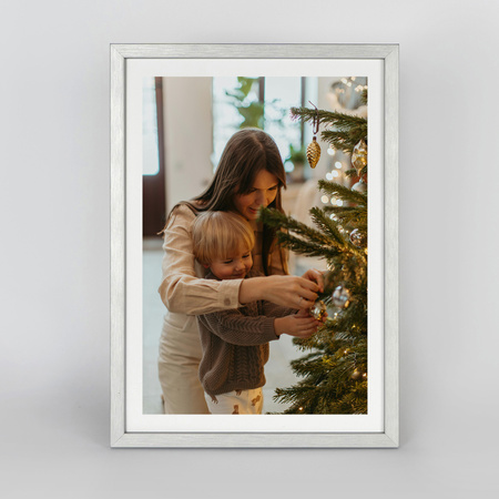 Srebrna ramka drewniana na zdjęcia PINIA S 21x30 cm