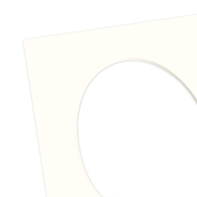 Passe partout 10x15 (6x9) OWAL BIAŁY MLECZNY MILK